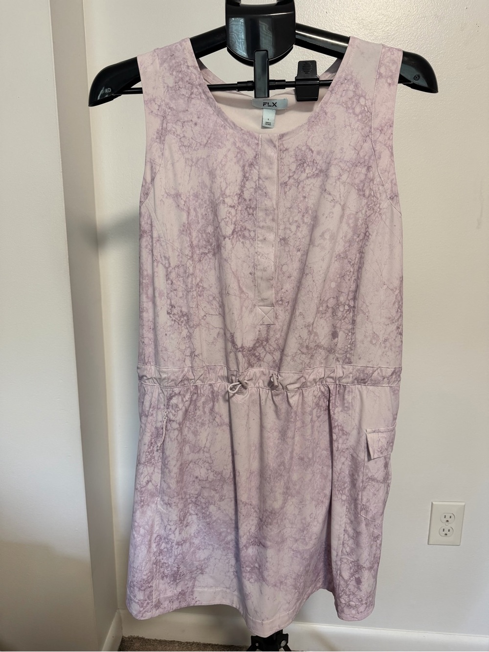 FLX Lavender Marble Print Sleeveless Romper
